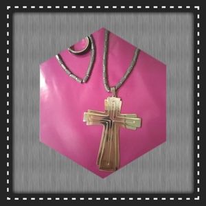 Stainless Steel Hematite Cross, Ring & Bracelet